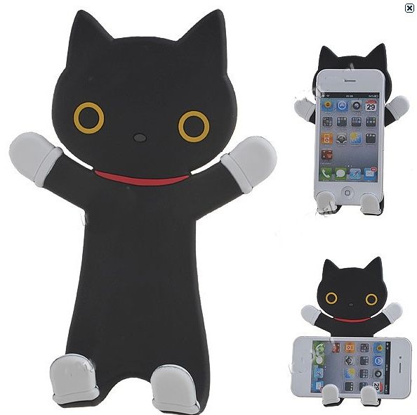 Suporte para Celular Gatinho Preto